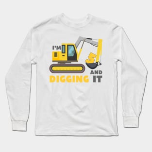 I'm 5 and Digging it Funny 5rd Birthday Kids Long Sleeve T-Shirt